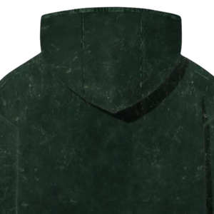 Acid Washed Dark Green Hoodie <b>Oversized</b> Streetwear Unisex Heavyweight Cotton Pullover Hooded <b>Sweatshirt</b> Loose Fit <b>Vintage</b> Casual - Product Image 6