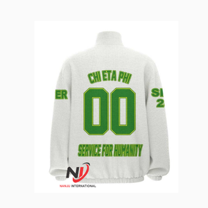 Personnalisable Vintage veste en satin de haute qualité Baseball lettres grecques Chi Eta Phi support grande taille et différentes couleurs grandes tailles - Product Image 3