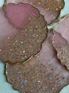 Handcrafted Resin Bohemian Style Eco-Friendly Drink Coaster High End Quality Designed Protect Tables Heat <b>Moisture</b> Wholesale - Product Image 2