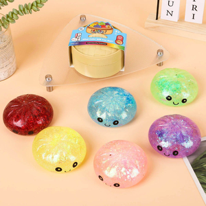 Nouveau Jouet Anti-Stress Squishy Pâton Scintillant 2026, Balle à Presser Mignonne Visage Souriant avec Boîte Vapeur pour Enfants et Adultes - Product Image 1