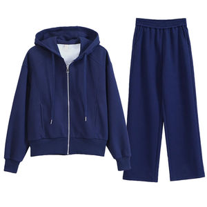 Ensemble de survêtement deux pièces en polaire d'hiver pour hommes, solide, sportif, séchage rapide et coupe-vent - Product Image 5