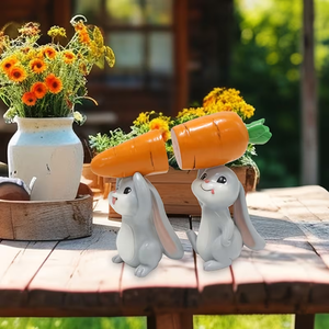 Statue de lapin anti-radis en <span class=keywords><strong>résine</strong></span> au prix d'usine, statue de lapin de Pâques, décoration de cour extérieure, <span class=keywords><strong>résine</strong></span> écologique - Product Image 4