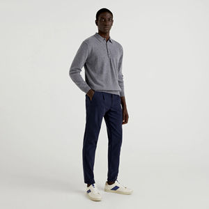 Polo de Manga Larga de Algodón de Lujo, Personalizado para Hombre, con Bordado en el Cuello, Transpirable, de Buena Calidad, Manga Completa - Product Image 5