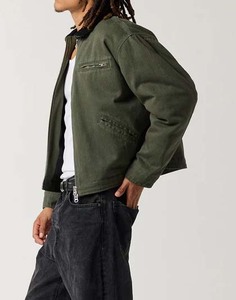 High Quality Plus Size Windproof Turn Down Collar Woven Cotton Men Custom Winter Outdoor Canvas Workwear <b>Jacket</b> - Product Image 4