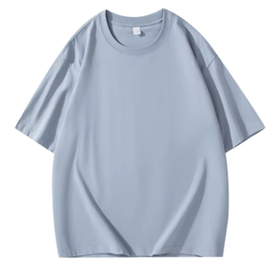 T-shirt pour homme à épaules tombantes personnalisable, 100% coton, 230 g/m², motif uni, longueur longue, broderie 3D - Product Image 1