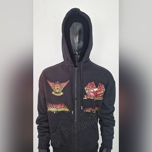 Chándal con cremallera para hombre, conjunto de chándal y Sudadera con capucha acampanada lavada con ácido impresa a precio de venta al por mayor de VIKY INDUSTRIES - Product Image 3