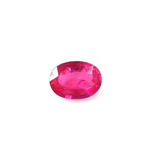 Rubis naturel de Bangkok 5,70 carats, pierre précieuse ovale non montée, brillance rose-rouge clair pour bijoux personnalisés - Product Image 1