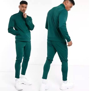 Ensemble de survêtements 2 pièces en coton à col ras du cou pour hommes, sweat-shirt à capuche du fabricant de vêtements personnalisés, écologique - Product Image 1