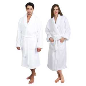 Breathable Soft Cotton Bathrobe Set Hotel Couple Bathrobe Friendly Luxury Long Sleeve Loungewear Women Dressing Gown OEM Service