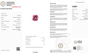 เบาะรองนั่งที่ได้รับการรับรองจาก Rubellite 5.55กะรัต IGI ระดับพรีเมี่ยมขนาด10.50x10.50มม. มีจำหน่ายแล้วตอนนี้สำหรับแหวนเครื่องประดับระดับไฮเอนด์ - Product Image 3