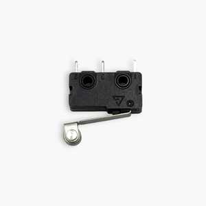 Juego de 10 microinterruptores de perno con rueda SPDT, circuito AC 125V/250V 5A, actuador de brazo de palanca con rodillo, tono negro/plateado, hechos de plástico - Product Image 1