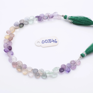 Cuentas de fluorita Natural Multicolor, hebra de piedras preciosas facetadas en forma de Rondelle suelta, cuentas cuadradas de piedra arcoíris para la fabricación de joyas - Product Image 5