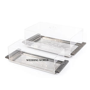 Bandeja de metal para chocolate con cubierta acrílica Bandeja de chocolate hecha a mano de calidad superior Bandeja de chocolate de lujo más vendida - Product Image 5