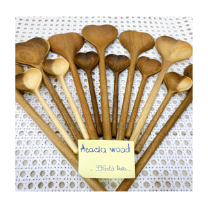 Handmade Wooden <b>Spoons</b> Set Wabi Sabi Design Durable Long Handle <b>Serving</b> <b>Spoon</b> Crafted For Kitchen Use - Product Image 6