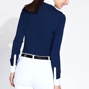 Fournisseur d'usine Couches de base équestres sur mesure Chemise de spectacle d'équitation Tops Vêtements équestres pour femmes Chemises - Product Image 5