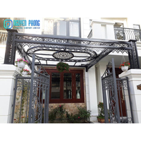 Portail Principal Automatique en Fer Forgé pour Villas, Design Personnalisé OEM, Prix Avantageux