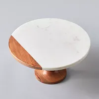 Nouveau Gâteau d'Anniversaire Écologique Blanc Royals CKS62 Fait Main, Élégant, Doré Poli, à un Seul Niveau, avec Motif Floral pour Desserts
