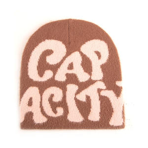 Gorro de Mohair de Invierno de Alta Calidad, Estilo Clásico, Color Sólido, para Hombre y Mujer, Gorro de Punto con Bordado Personalizado, Moda - Product Image 5