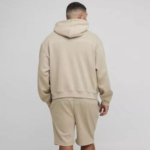 ชุดวอร์มสั้นสำหรับผู้ชายทรงบ็อกซี่มีฮู้ดพิมพ์ลาย13ไซส์พิเศษชุดวอร์มใส่สบายระบายอากาศได้ดี - Product Image 1