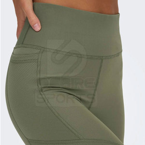 Leggings de yoga tricotés mi-longs décontractés, respirants, sans coutures, écologiques, de haute qualité, vêtements de sport, vente en gros, les plus vendus - Product Image 6