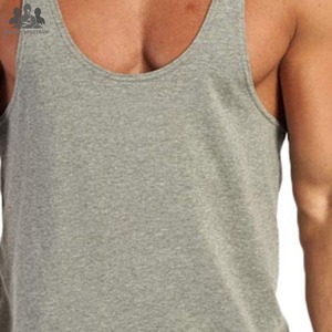 OEM Men's Breathable Knitted 100% Cotton Stringer <b>Vest</b> for Gym <b>Bodybuilding</b> & Fitness Training - Product Image 6