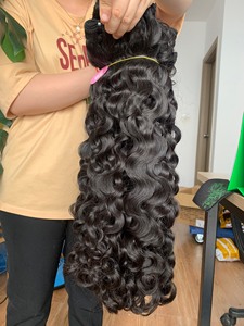 Extensions de cheveux humains vietnamiens naturels bouclés birmans bon marché bon vendeur bande Afro de vague profonde lâche de paquets vierges naturels - Product Image 4