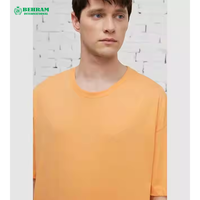 T-shirt pour homme, mode été, col rond, manches courtes, 100% coton, coupe ample, avec logo personnalisé imprimé sur le devant, séchage rapide et respirant