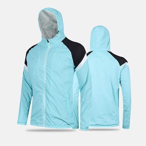 Veste d'entraînement unisexe à fermeture éclair intégrale, imperméable et coupe-vent, demi-manches, 100 % polyester, prix avantageux 2026 - Product Image 2