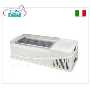 Vitrine à glaces de comptoir commerciale avec couvercle complet - Product Image 2