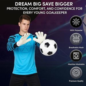 Maglia da Portiere da Calcio per Giovani e Adulti - Maglia da Portiere a Maniche Lunghe con Imbottitura sul Petto e sui Gomiti - Maglia da Portiere Uomo e Donna - Product Image 2
