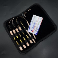 Kit d'outils professionnels pour extensions de cheveux brésiliens, comprenant des pinces à deux trous pour la pose de mèches, des outils pour cheveux Remy à double trame