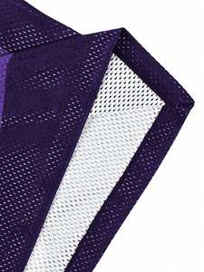 Trendy Purple Mesh V-Neck Short Sleeve Custom Graphic Sublimation American Football Jersey Oversized Streetwear Top Unisex - Product Image 4