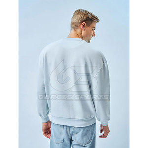 Sweat-shirt surdimensionné pour homme Pull en molleton de coton lourd avec épaules tombantes pour un look streetwear urbain tendance - Product Image 4