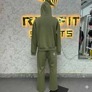 Survêtement à capuche unisexe de qualité supérieure pour l'hiver, streetwear, écologique, extensible dans quatre sens, respirant, doublure en polaire, prix bas - Product Image 2