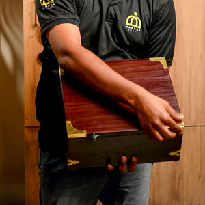 Caja de baratija en forma de corazón de madera de mango, regalos y artesanías, cajas de madera, carteles de pared hechos en la India - Product Image 4