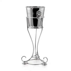 Seau à glace en acier inoxydable avec poignées de conception de renne avec pince pour boissons réfrigérées et refroidisseur en métal facile à servir - Product Image 6