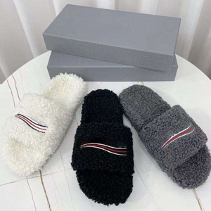 2026 Trending Product Designer Womens <b>Shoes</b> <b>Soft</b> Plush Slippers, High Quality Designer Brands logo Flat Slippers Men <b>Shoes</b> - Product Image 6