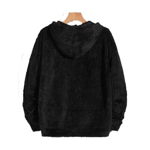 Pull à capuche unisexe à logo personnalisé Sweat à capuche en laine 100% oversize coupe hivernale Streetwear col à capuche en polaire pour hommes - Product Image 2