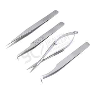 แหนบขนตาสแตนเลสแบบบาง90องศาความแม่นยำสูงพร้อมปลายแหลมไฟเบอร์สำหรับการต่อขนตา - Product Image 6