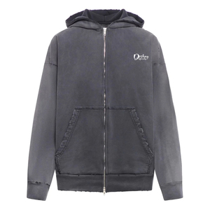 Trajes de sudor lavados con ácido personalizados de algodón grueso con cremallera completa Puff estampado ácido lavado chándales sudaderas con capucha y pantalones de chándal conjuntos para hombres - Product Image 2