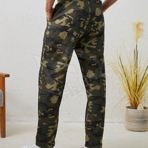 Pantalon de jogging et pantalon de survêtement unisexe en molleton de coton extensible quatre directions, taille haute, réversible, style streetwear décontracté - Mode hiver - Product Image 5