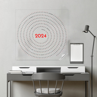 Calendrier mural effaçable à sec 2026, modèle 1, réutilisable, pour bureau, maison, école, planificateur annuel inscriptible et effaçable