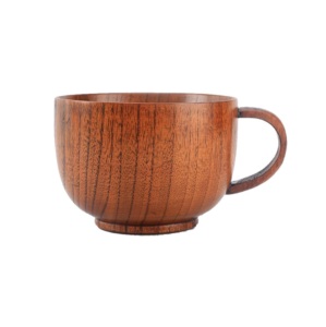 Artesanías indias Taza para beber cerveza de madera de bambú Producto estándar superior Taza de café de madera natural hecha en la India - Product Image 1