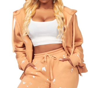 Ensemble de shorts de sport et de sweat-shirts pour femmes, personnalisable en OEM, marque privée, sweat-shirts courts et confortables, sweat-shirts unis - Product Image 6