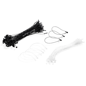 Épingles à boucle élastiques durables MDCK3 de 3 pouces, blanches et noires, en plastique de haute qualité, attaches pour étiquettes de vêtements pour les vêtements de vente au détail, polyvalentes - Product Image 1
