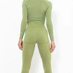 Vêtements de yoga pour femmes Offre Spéciale confortables derniers ensembles de motifs solides de style grande taille bas quantité minimale de commande prix en vente - Product Image 6