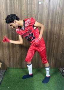 Recién llegado, uniforme de fútbol americano personalizado, aparejo de sarga de silicona Spandex, uniforme de fútbol personalizado sublimado OEM - Product Image 2