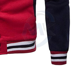 Veste Lettermen d'hiver personnalisée pour hommes Design à col montant vente en gros prix bon marché - Product Image 4