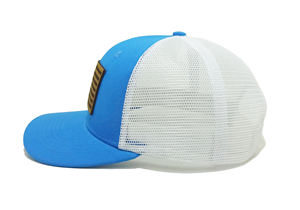 American 6 Panels Mid Profile Trucker Hat Custom Engraved Logo Leather Patch OEM Fishing <b>Hook</b> Style Sports Casual <b>Outdoor</b> Common - Product Image 3