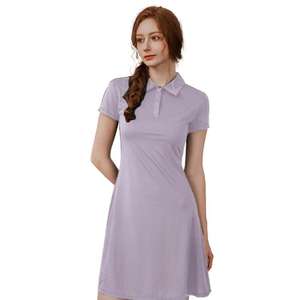 Falda de tenis para mujer, conjuntos de Fitness para gimnasio, cuello de Polo, acolchado, ropa de bola de pepinillo, vestido de tenis informal ajustado de alta calidad - Product Image 6